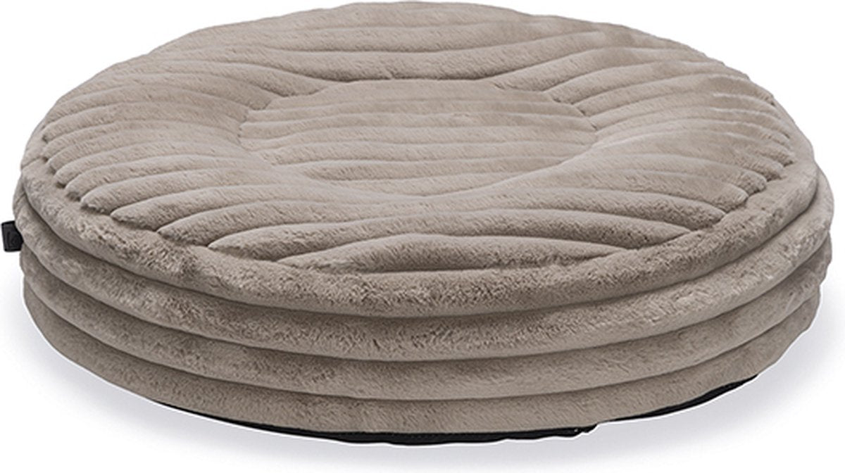 Designed by Lotte Cuscino per cani Reza - rotondo - tessuto a coste spesse - beige - 65x65x16 cm