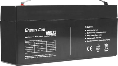 Batteria verde cella 6v 3.2ah (f1 4.6mm) 3200mah vrla agm