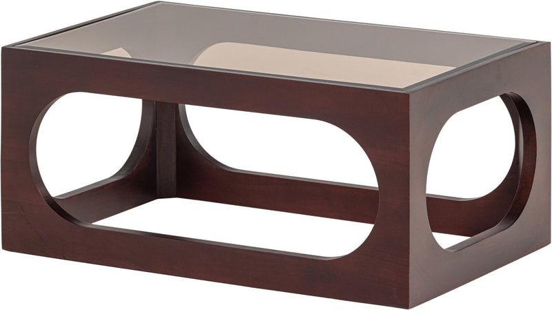 Mesa de centro Woood trax - madera de acacia - marrón - 35x77x50