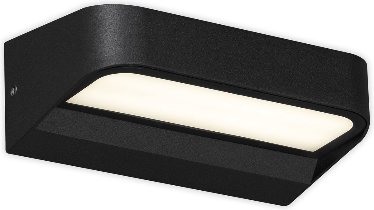 Briloner leuchten - Lampada da esterno a LED, lampada da esterno, lampada da parete da esterno, IP44, 8 watt, 900 lumen, 4.000 Kelvin, nero, 142x83x52mm (LxPxA)