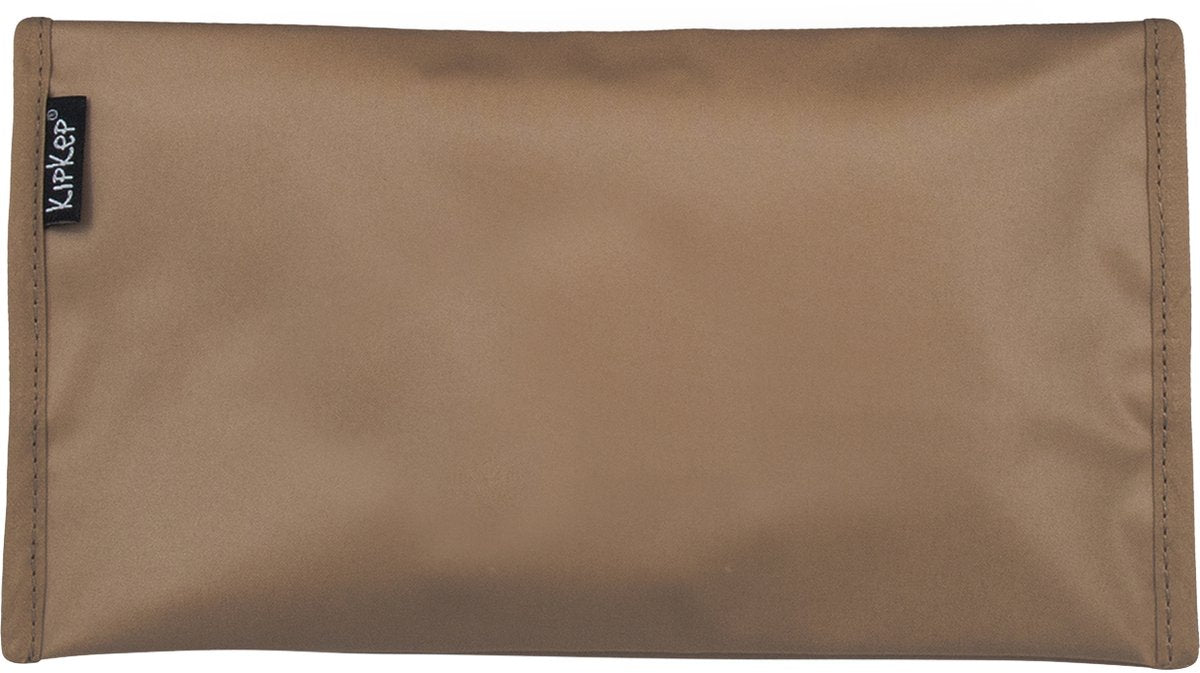 Kipkep napper luier-etuitje - coffee - luiers en doekjes to go - rpet - wasbaar - gecoat - bruin