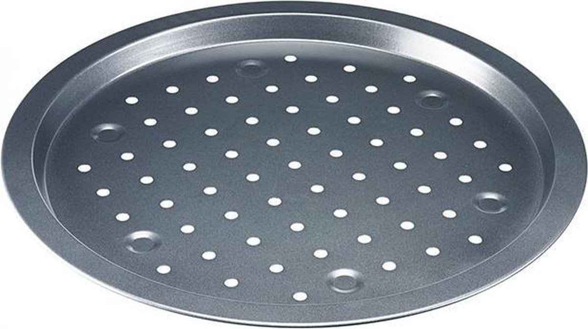Teglia per pizza Westmark, rotonda, con fori, acciaio laminato a freddo, back meister, antracite, 32922270