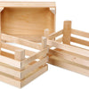Casse di legno a piedi piccoli grandi 18x12x9,5 cm, set di 3