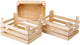 Cajas de madera de pie pequeñas grandes 18x12x9.5 cm, conjunto de 3