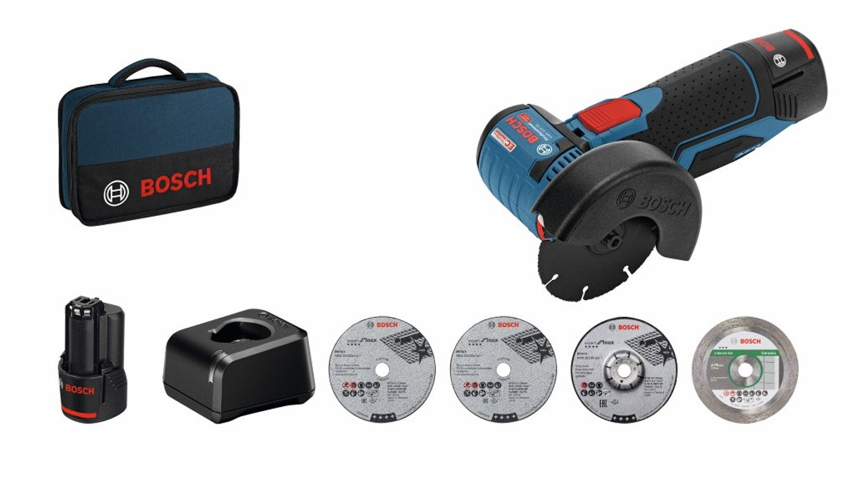 Bosch professional gws 12v-76 accu haakse slijpmachine 12v 2,0ah li-ion - 06019f200c