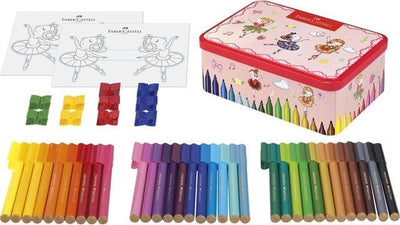 Rotuladores faber-castell - conector - set de regalo - 33 piezas en lata bailarina - fc-155534
