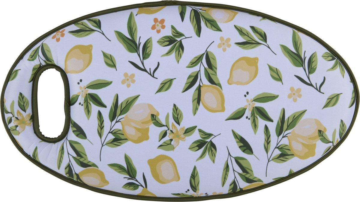 Cuscino per ginocchia Kinzo 46 x 25 cm - cuscino per ginocchia per giardinaggio e lavori tuttofare - stampa limoni