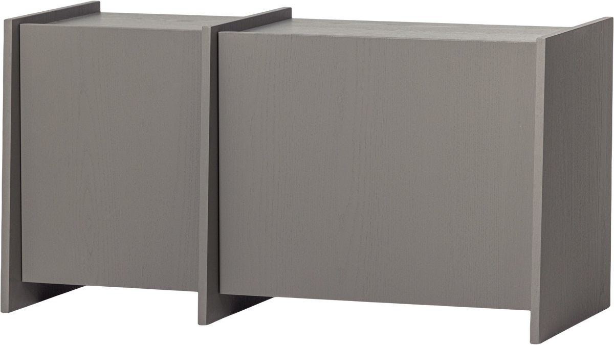 Woood brock tv meubel 102 cm - essen fineer - warmgrijs - 53x102x44