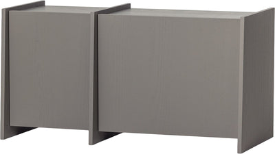 Mobile TV in legno brock 102 cm - impiallacciato frassino - grigio caldo - 53x102x44
