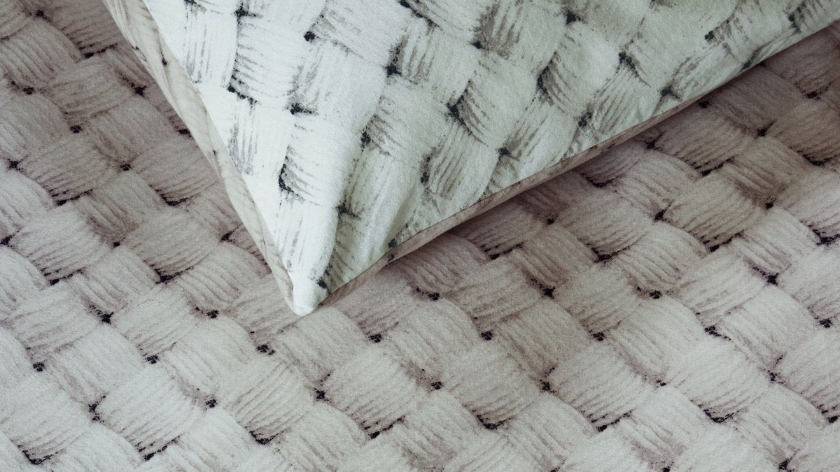 Riviera maison rivièra maison woven wool dekbedovertrek - eenpersoons - 140 x 200 220 cm - naturel