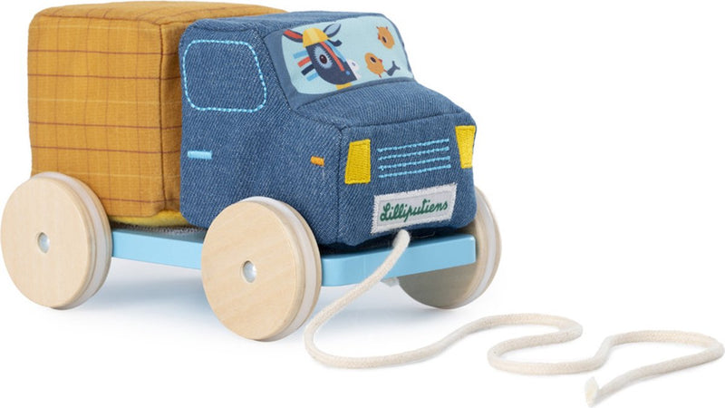 Lilliputiens - personaggio da tirare del camion di cemento - suoni e azioni sono all'ordine del giorno: un camion pieno di attività - adatto a partire da 1 anno