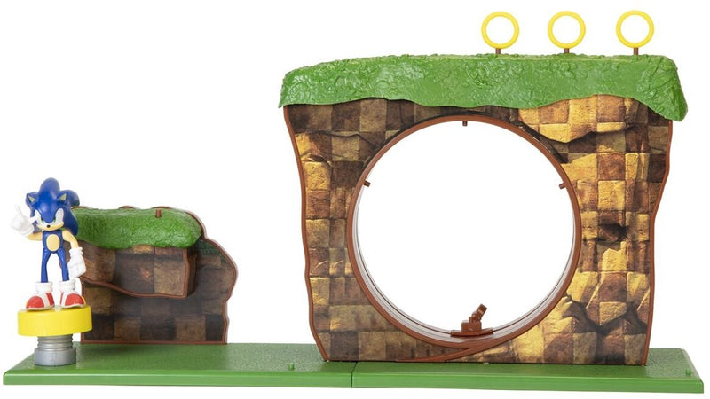 Jakks Sonic il set da gioco della zona collinare verde del riccio