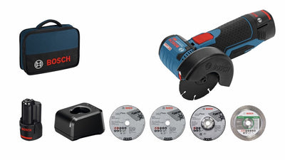 Bosch blue gws 12v-76 | cordless angle grinder | 12v | 2.0ah li-ion - 06019f200c