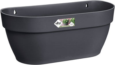 Elho vibia campana wall basket 35 - macetero de pared para exterior - 100% plástico reciclado - ø 35,0 x h 14,8 cm - antracita