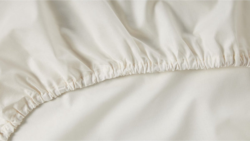 Cenicienta - fin de semana - sábana bajera ajustable con división - 180x210 cm - hasta 15 cm de altura del colchón - 100% algodón - marfil