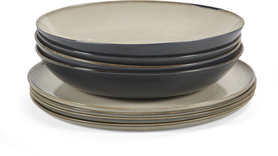 Serax - anita le grelle terres de rêves - tableware set - misty gray - 8 pieces