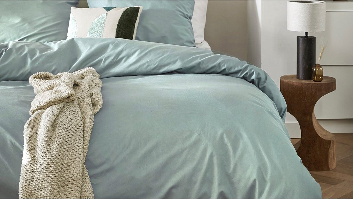 Copripiumino weekend Cenerentola - matrimoniale - cotone - letti gemelli - 240x200 220 cm - verde minerale + 2 federe 60x70