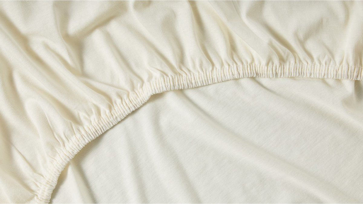 Cinderella single-split topper jersey 180 x 200 210cm (04) ivory (tot 15cm)