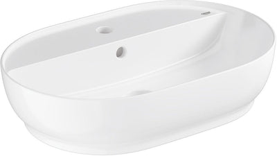 Lavabo da appoggio Grohe essence – cm 50 – con troppopieno foro rubinetto – ceramica lucida – aquaceramic hyperclean – bianco