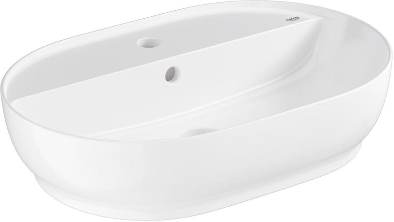 Grohe essence opzetwastafel – 50 cm – met kraangat overloop – glanzend keramiek – aquaceramic hyperclean – wit