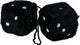 Dado Carpoint nero – decorazione auto – peluche – 6x6x6 cm – per specchietto interno – accessorio interno