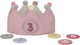 Little Dutch - corona de cumpleaños de tela con números - rosa