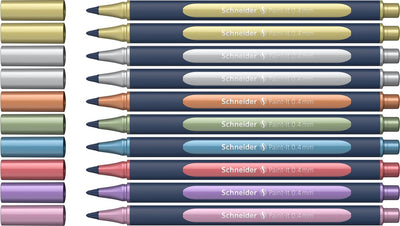 Schneider writing instruments schneider paint-it 050 - rollerball metallic - 0.4mm - 10 pieces - s-ml05011503