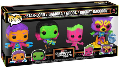 Funko Pop Film: Guardiani della Galassia Vol. 2 Confezione da 4 (luce nera)