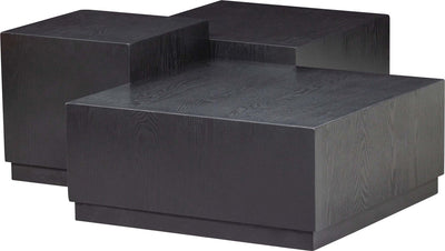 Mesas auxiliares Woood pim - madera - negro - juego de 3
