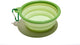 Ciotola per cibo e acqua Muitomas - adatta agli alimenti - pieghevole - dimensioni compatte - incluso moschettone - verde