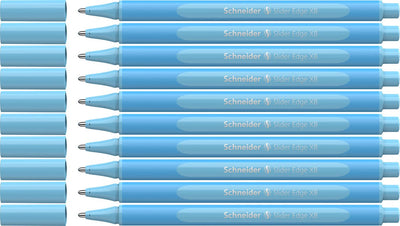 Schneider escribir instrumentos bolígrafo schneider - borde deslizante pastel - punta xb - color de escritura azul pastel - 10 piezas - s-152230-10