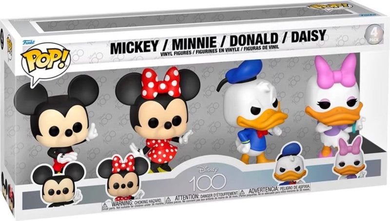 Funko pop paquete de 4: mickey minnie donald daisy - pop