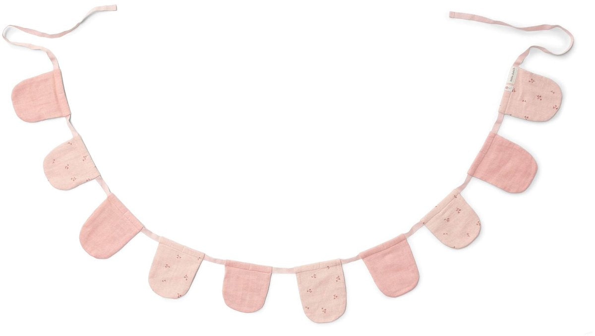 Piccola ghirlanda olandese con bandiere - rosa - essenziale