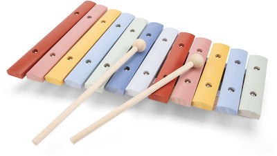 Woet ® houten xylofoon speelgoed - kleurrijk speelgoedinstrument met muziekboekje en 2 stokjes - stimuleert muzikale ontwikkeling - vanaf 2 jaar