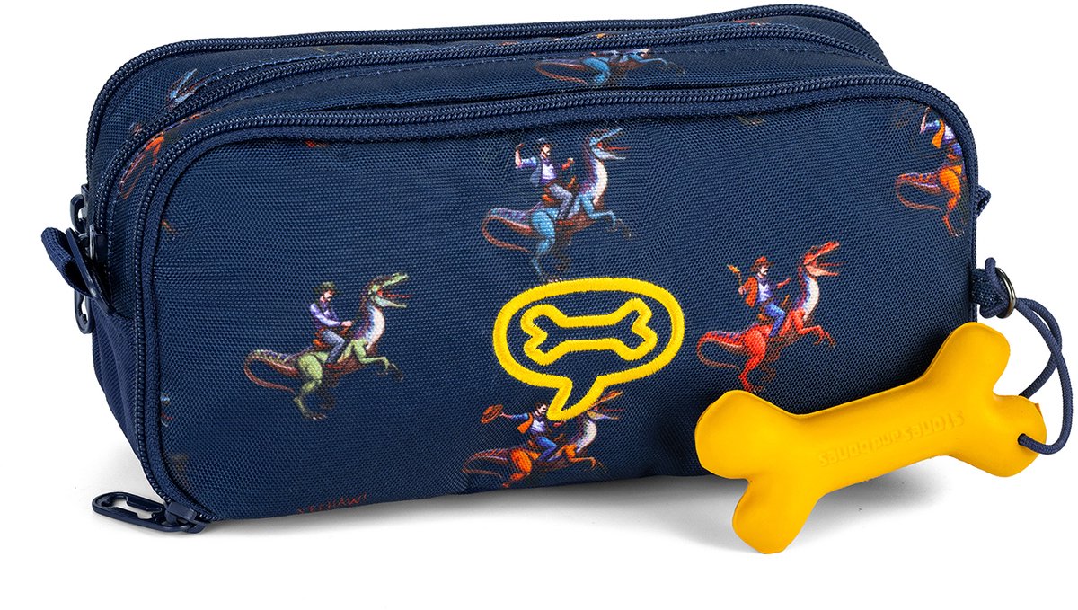 Pietre e ossa Rowan 2.0 - astuccio - astuccio per bambini - 3 scomparti - yeehaw - indaco