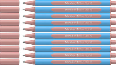 Schneider schrijfwaren schneider balpen - slider edge pastel - penpunt xb - pastel blush - 10 stuks - s-152236-10