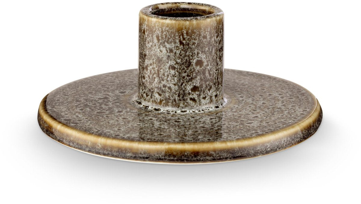 Vtwonen - kandelaar - groen - keramiek - 12x5cm