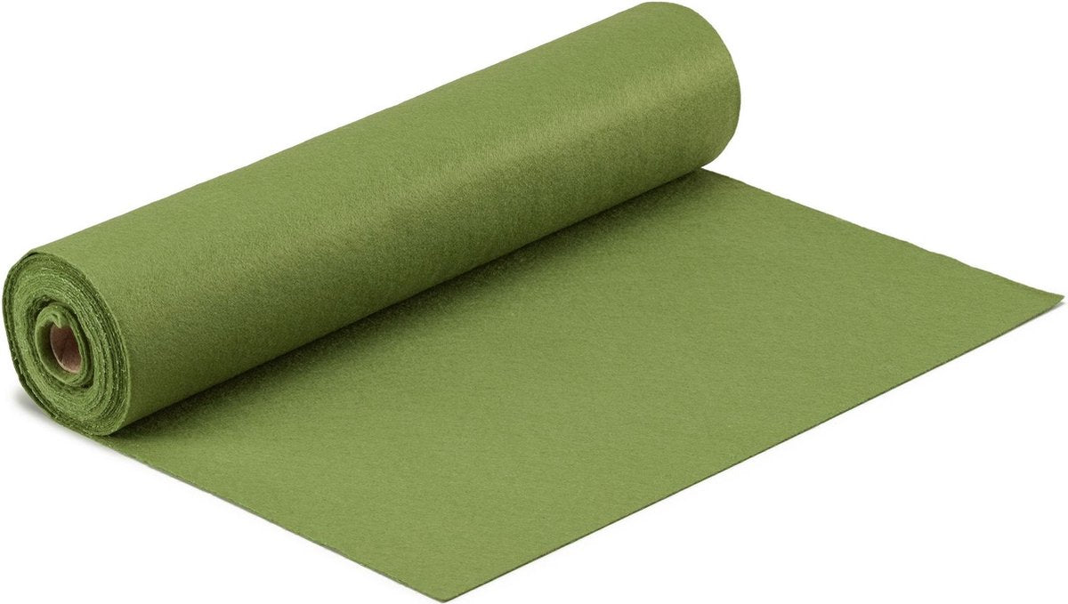 Vaessen creative vilt op rol - mosgroen - 1 mm - 45 cm x 5 m
