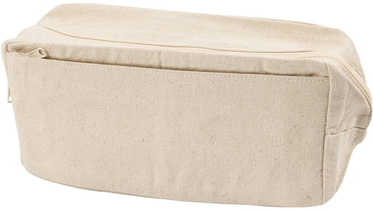 Estuche para lápices Creativ company, forma rectangular, al: 10 cm, fondo: 7 cm, ancho: 23 cm, natural claro, 1 pieza
