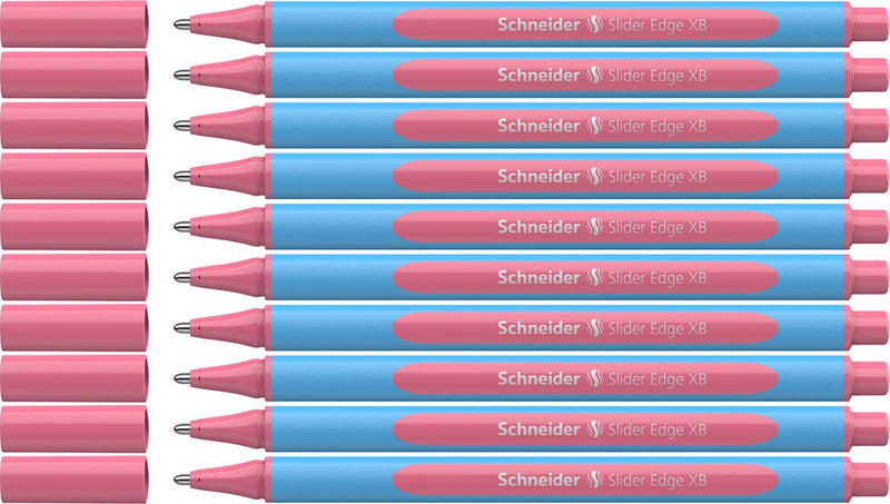 Schneider Writing Instruments Bolígrafo Schneider - borde deslizante pastel - punta xb - escritura color pastel flamingo - 10 piezas - s-152222-10