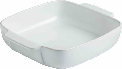 Teglia quadrata Pyrex firmata - ceramica - 22x22 cm - bianca