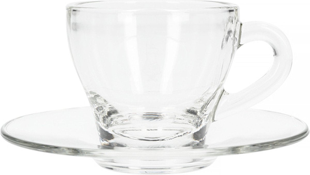 Bialetti - clásico - juego de 2 tazas de vidrio para espresso