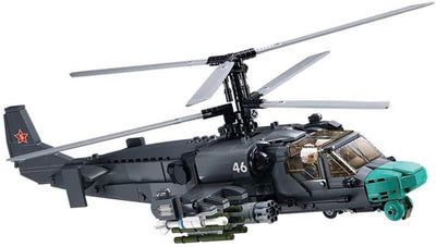 Sluban modelbricks ka‑52s helicóptero de ataque juguetes de construcción – juguetes de construcción para construir maquetas – caja de construcción con 913 bloques de construcción – m38‑b1138 - a partir de 12 años