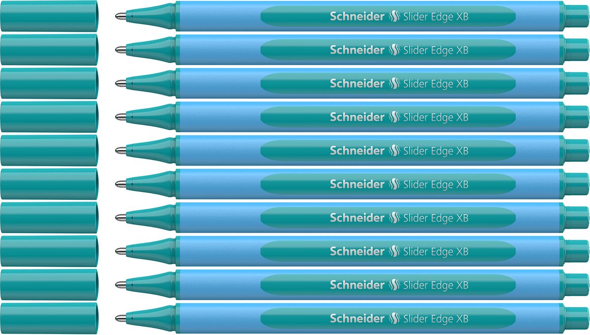 Schneider schrijfwaren schneider balpen - slider edge pastel - xb - pastel ocean - 10 stuks - s-152234-10