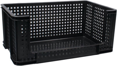Cesta de almacenamiento tipo caja realmente útil 64 litros | negro