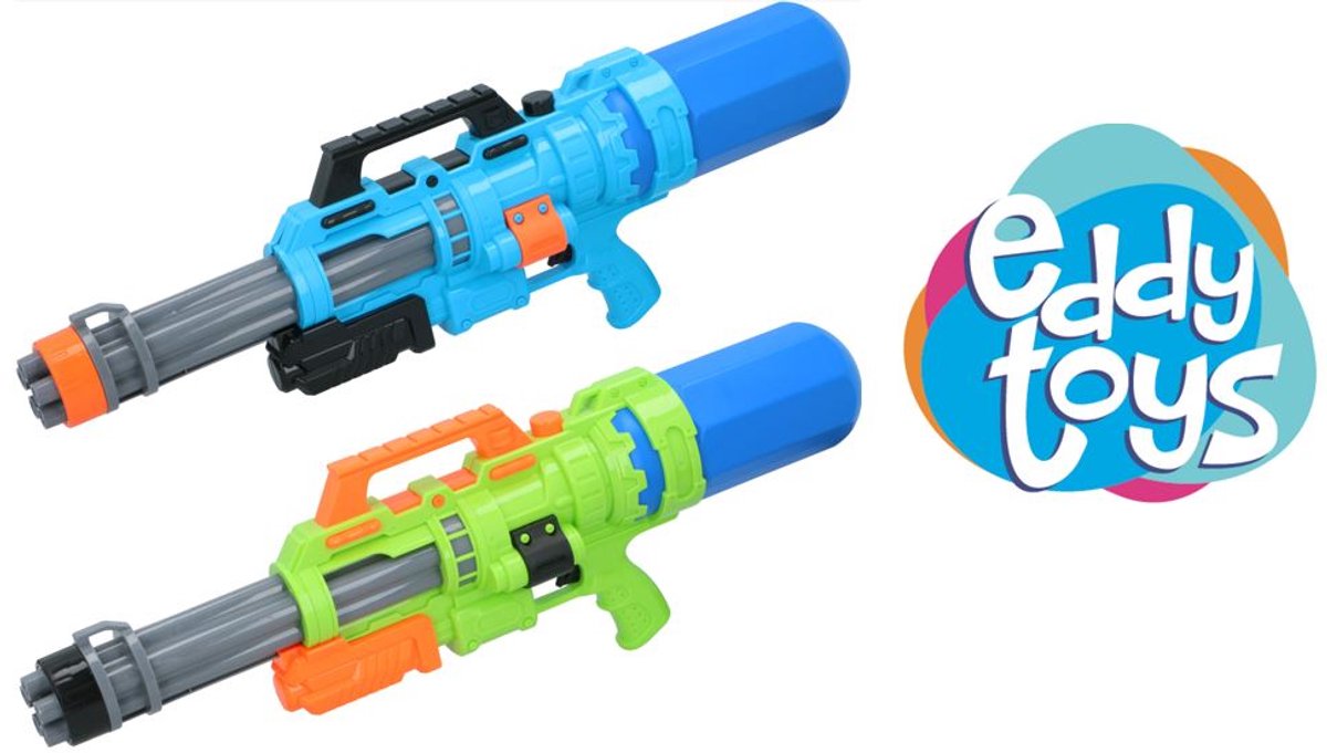 Eddy toys waterpistool groot 1500ml - waterspeelgoed buiten zwembad - assorti