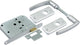 Cerradura de barril Starx con herrajes y rosetón de charol - aluminio blanco