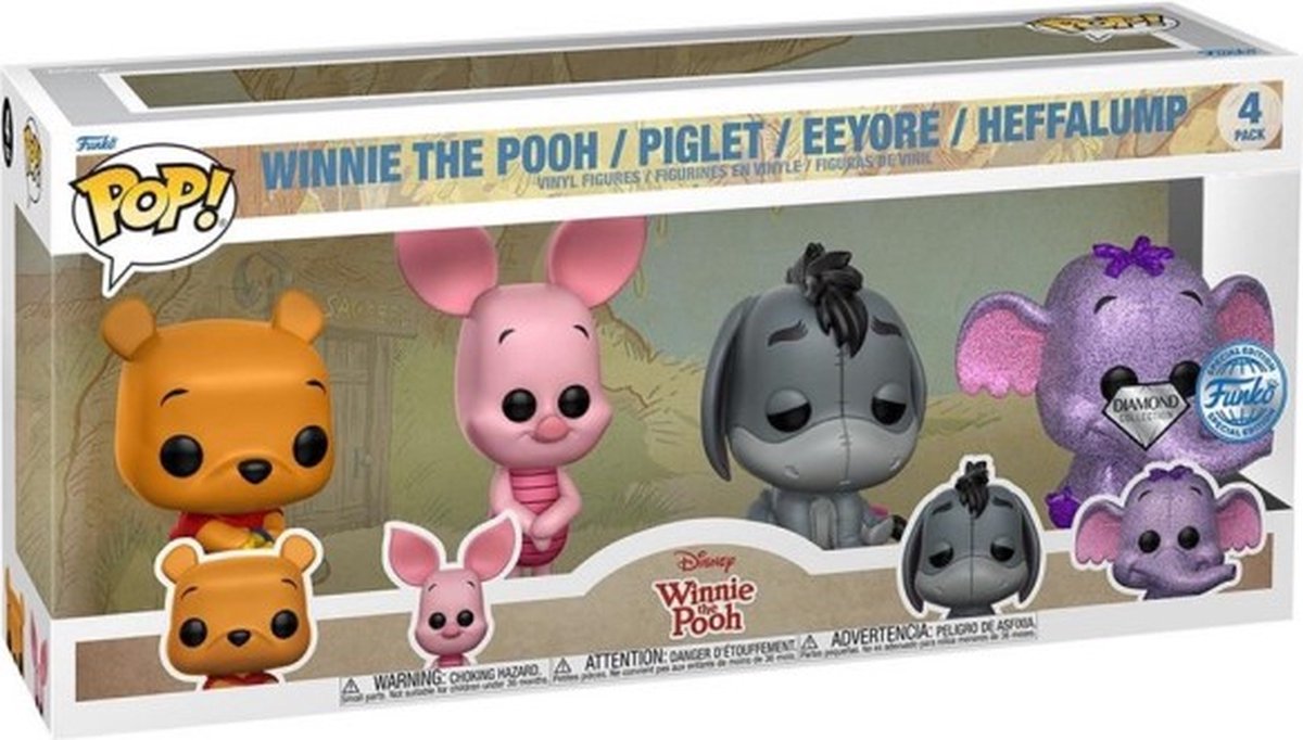 Funkopop! Disney Winnie The Pooh - Confezione da 4 esclusivi Diamond Us