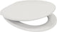 Asiento de inodoro Plieger rondo - asiento de inodoro de forma universal - termoplástico - blanco - con tapa - cierre suave - montaje de plástico