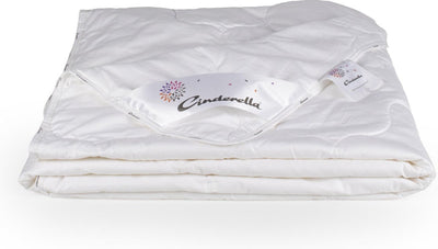 Edredón de verano de bambú Cenicienta - 1 persona - relleno de bambú - funda de algodón - antialérgico - 140x200 cm